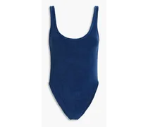 Cotton-blend terry swimsuit - Blue
