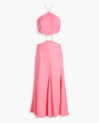 Cult Gaia Nadeesha embellished cutout woven midi dress - Pink Pink