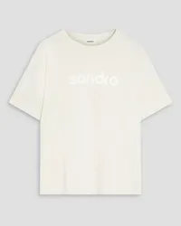 Sandro Logo-print cotton-jersey T-shirt - White White