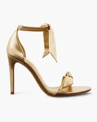 Alexandre Birman Clarita bow-detailed metallic leather sandals - Metallic Metallic