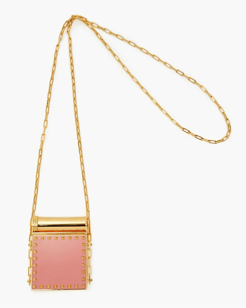 Valentino Garavani Studded enamel lipstick holder - Pink Pink