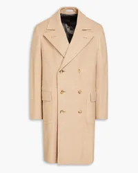 Boglioli Double-breasted brushed wool-blend felt coat - Neutral Neutral