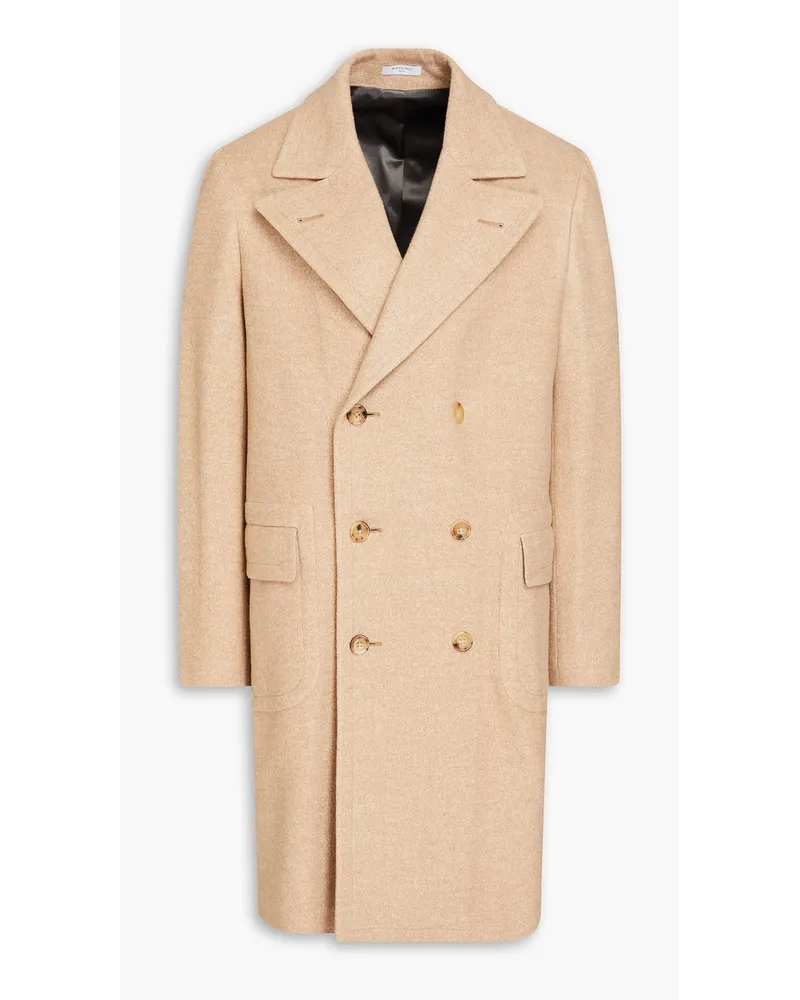 Boglioli Double-breasted brushed wool-blend felt coat - Neutral Neutral