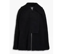 Wool-blend bouclé jacket - Black