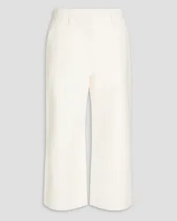 Frame Denim Cropped leather wide-leg pants - White White