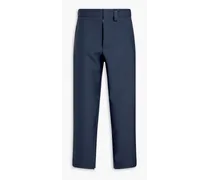 Cropped wool-twill pants - Blue