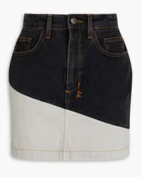 ksubi Two-tone denim mini skirt - Black Black