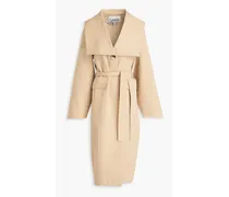 Oversized twill trench coat - Neutral