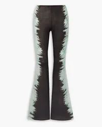 16ARLINGTON Koro tie-dyed merino wool flared pants - Gray Gray