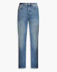 DL1961  Emilie faded high-rise straight-leg jeans - Blue Blue