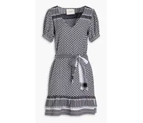 Livia cotton-jacquard mini dress - Black