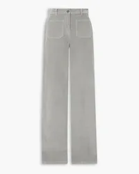 Nili Lotan Florence cotton-blend corduroy flared pants - Gray Gray