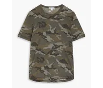 Camouflage-print cotton-jersey T-shirt - Green