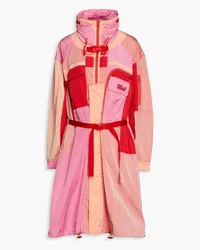 Stella McCartney Belted color-block shell coat - Pink Pink