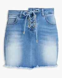 Melissa Odabash Keely distressed denim mini skirt - Blue Blue