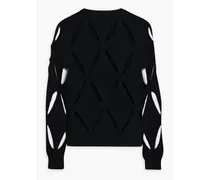 Cutout wool sweater - Black