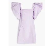 Convertible taffeta mini dress - Purple