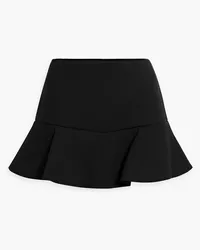 RED Valentino Skirt-effect ruffled ponte shorts - Black Black