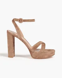 Gianvito Rossi Suede platform sandals - Neutral Neutral