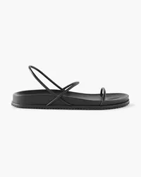 St. Agni Pina leather slingback sandals - Black Black