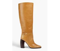 Banana Heel 100 leather knee boots - Brown