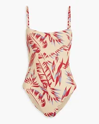 Onia Estelle cutout printed swimsuit - Neutral Neutral