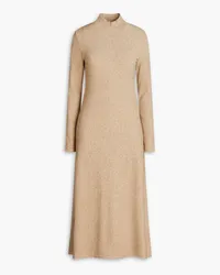 Vince Mélange ribbed-knit midi dress - Neutral Neutral