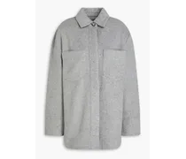 Brushed mélange felt jacket - Gray