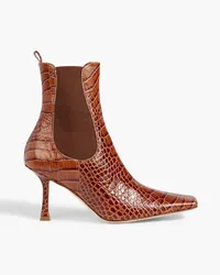 A.W.A.K.E. Chelsea croc-effect leather ankle boots - Brown Brown