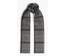 Fringed jacquard scarf - Gray