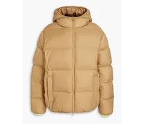 Quilted shell hooded down jacket - Neutral