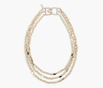 14-karat gold-plated necklace - Metallic