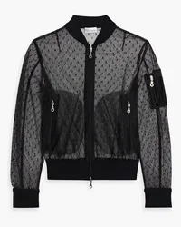 RED Valentino Point d'esprit bomber jacket - Black Black