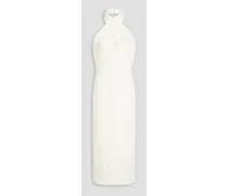 Alice Olivia - Suellen open-back wool-jersey midi dress - White