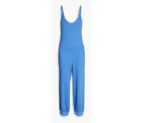 Waffle-knit stretch-Supima cotton and Micro Modal-blend jumpsuit - Blue