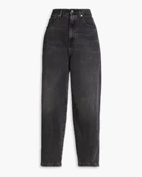 Sandro Cropped high-rise tapered jeans - Black Black