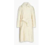 Elsie faux fur coat - White
