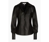 The Femme leather shirt - Black