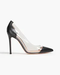 Gianvito Rossi Plexi PVC and leather pumps - Black Black