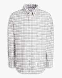 Thom Browne Checked Oxford shirt - Gray Gray