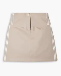 Commission Team striped cotton-twill mini skirt - Neutral Neutral