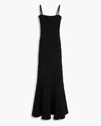 Hervé Léger Metallic ribbed-knit gown - Black Black