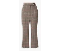 Montlake houndstooth tweed kick-flare pants - Brown