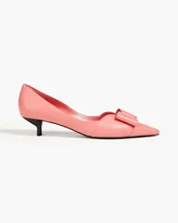 Emporio Armani Bow-detailed leather pumps - Pink Pink