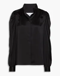 Frame Denim Gillian silk-satin shirt - Black Black