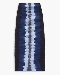 Altuzarra Mosiya pintucked tie-dyed knitted skirt - Blue Blue