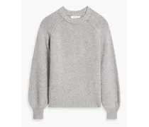 Oversized wool and cashmere-blend sweater - Gray
