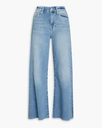 Frame Denim Le Palazzo faded high-rise wide-leg jeans - Blue Blue