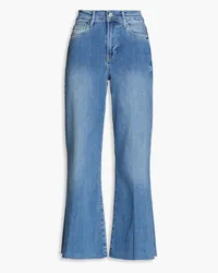 Frame Denim Le Palazzo faded high-rise wide-leg jeans - Blue Blue