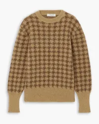 Giuliva Heritage Collection The Luciano houndstooth mohair-blend sweater - Brown Brown